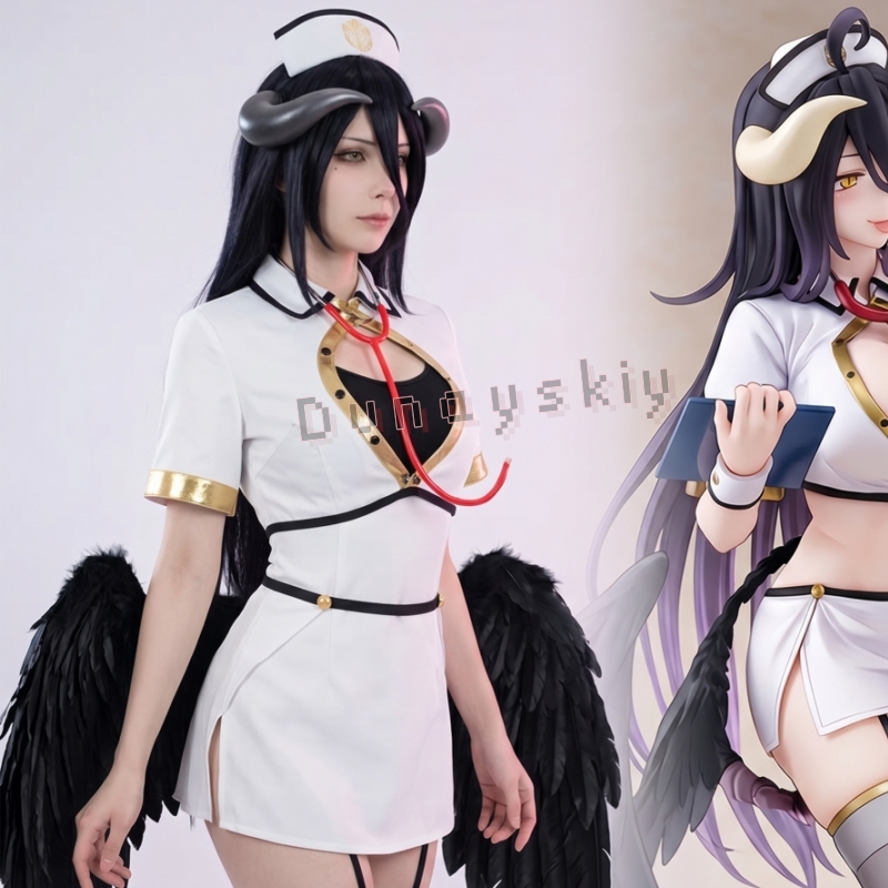 Party Games Mini - OVERLORD Albedo Gothic Angel Nurse Cosplay