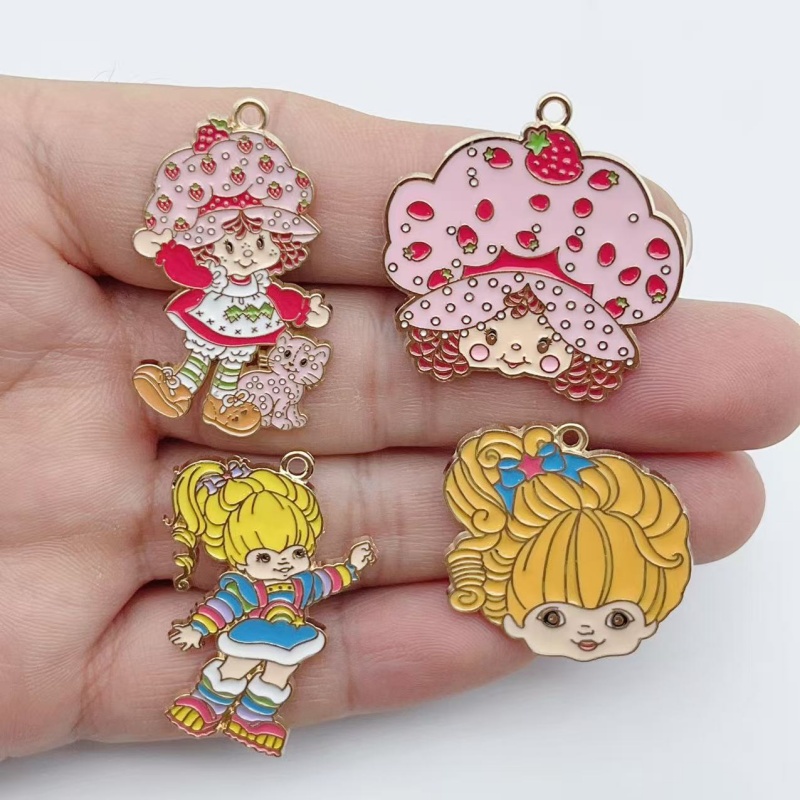 Party Games Game - 10pcs Cute Little Girl Enamel Metal