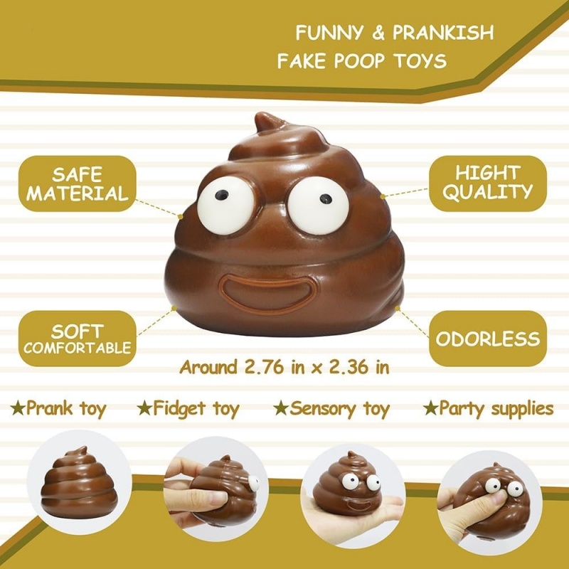 Cute Fidget Squeeze Poo Toy St - Party Games Adults Funny recension och pris