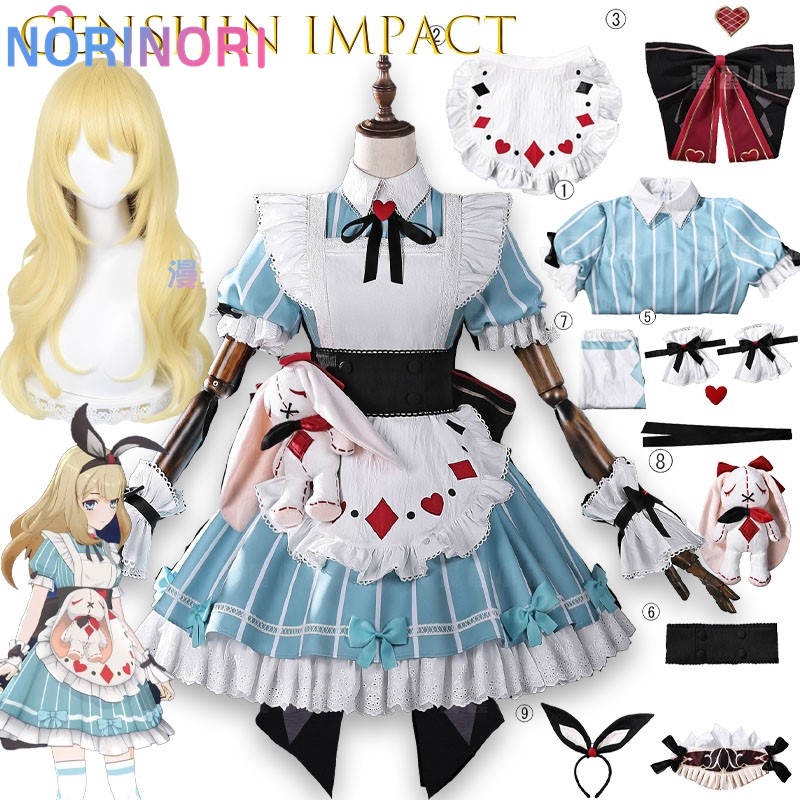 Genshin Impact Alice Cosplay C - Party Games Alice In Wonderland recension och pris