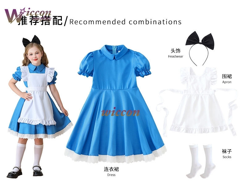 kids Lolita Maid Cosplay Child - Party Games Alice In Wonderland recension och pris