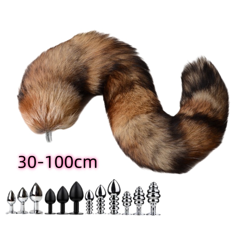 30-100cm Sexy Real Fox Tails w - Party Games Adults Funny recension och pris