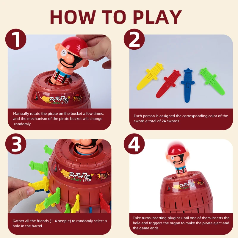 Funny Prank Toy Set Pirate Buc - Party Games 15 In 1 recension och pris
