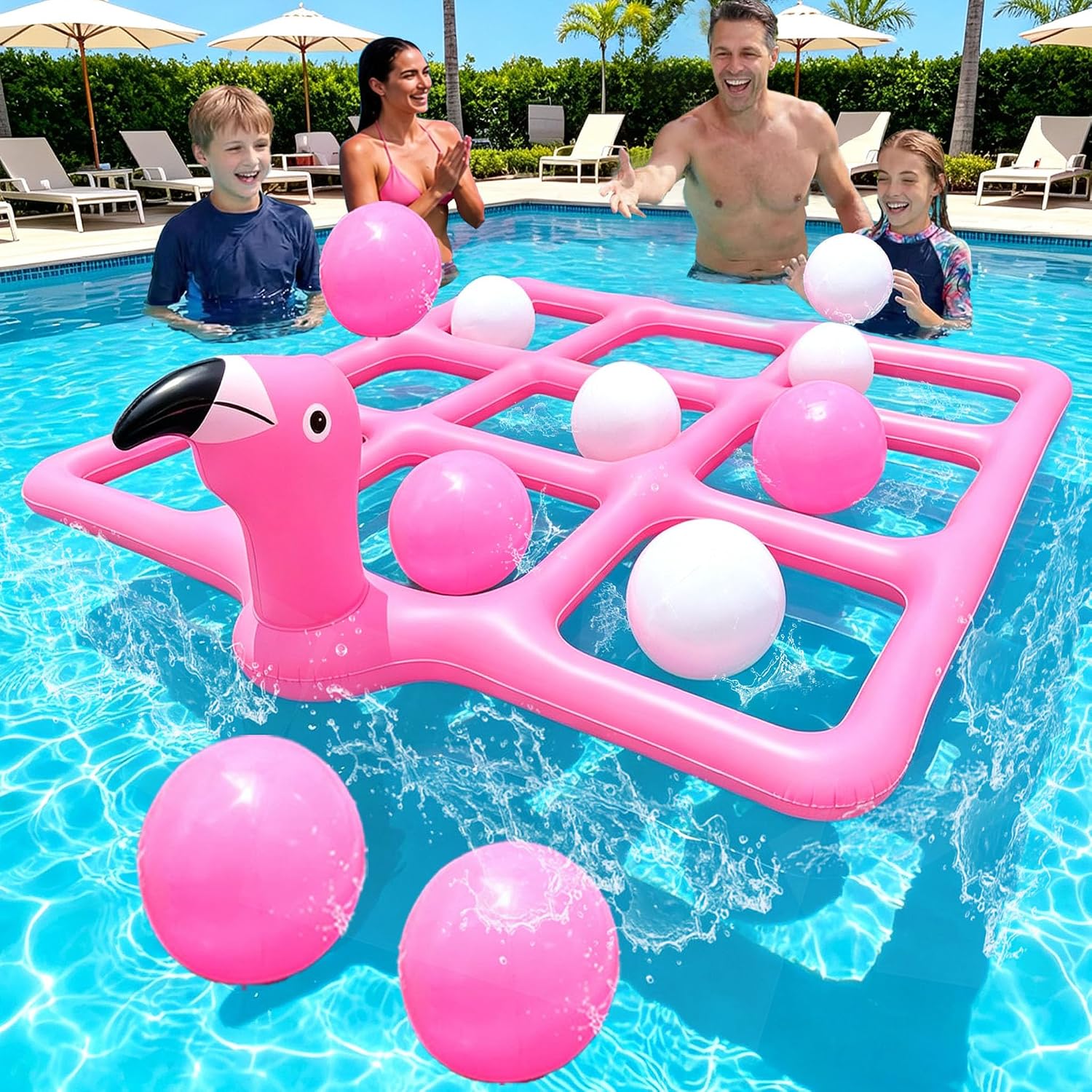 Pink Giant Flamingo Pool Tic T - Tic Tac Toe Giant recension och pris