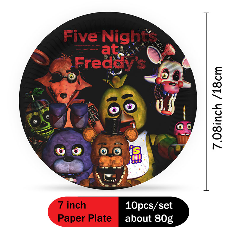 FNAF Themed Paper Plate Cups C - Party Games At Christmas recension och pris