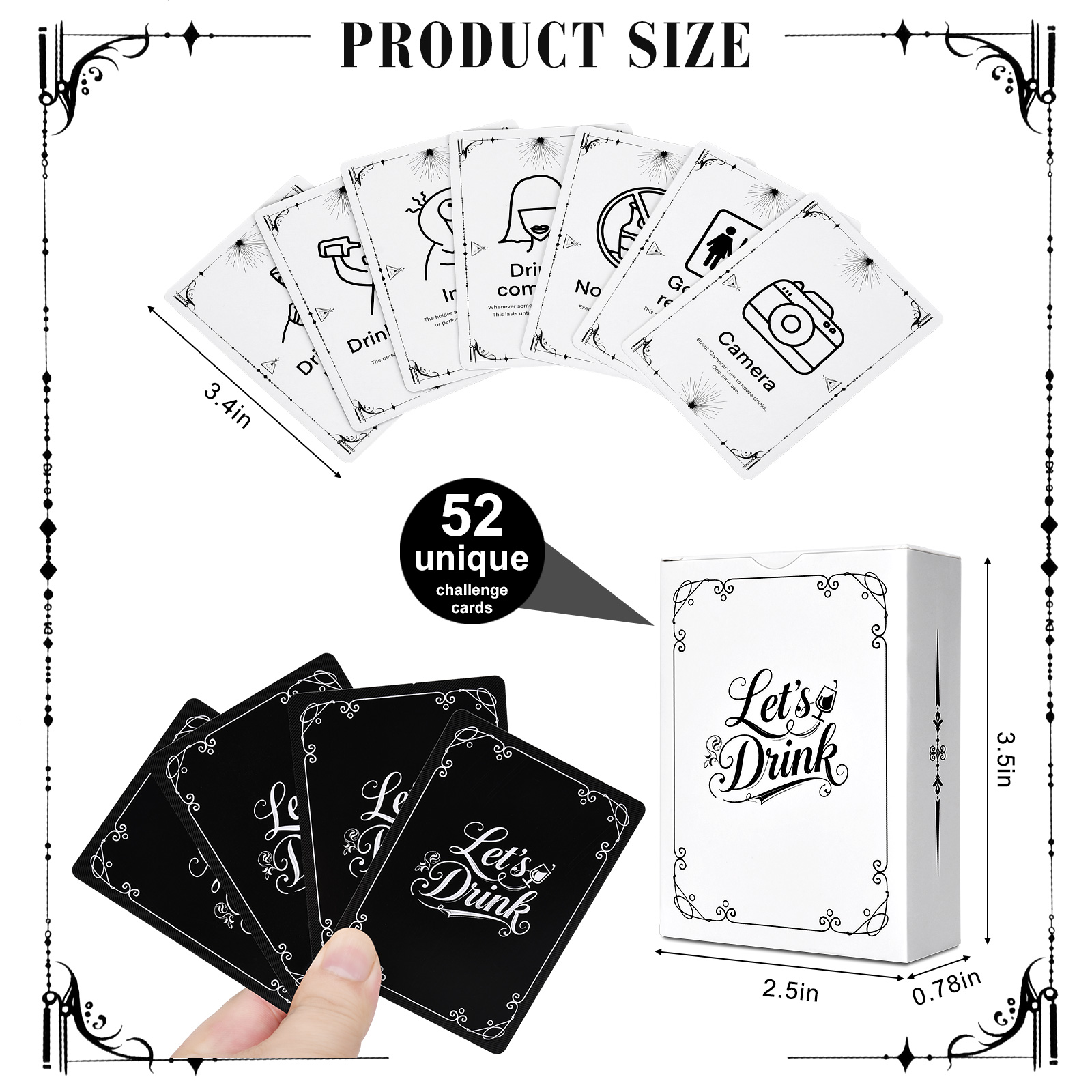 Adult Drinking Game Cards – 52 - Party Games Adults Drinking recension och pris