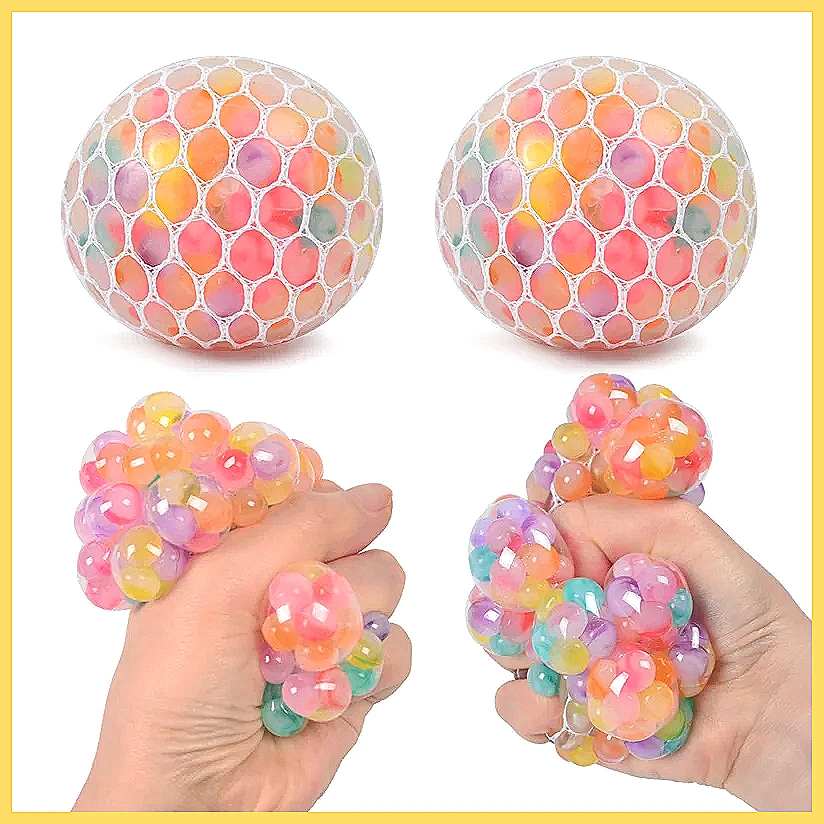Rainbow Bead Squishy Fidget Ba - Party Games Adults Funny recension och pris