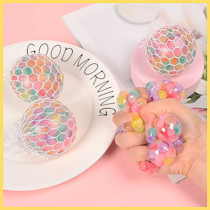 Rainbow Bead Squishy Fidget Ba - Party Games Adults Funny recension och pris