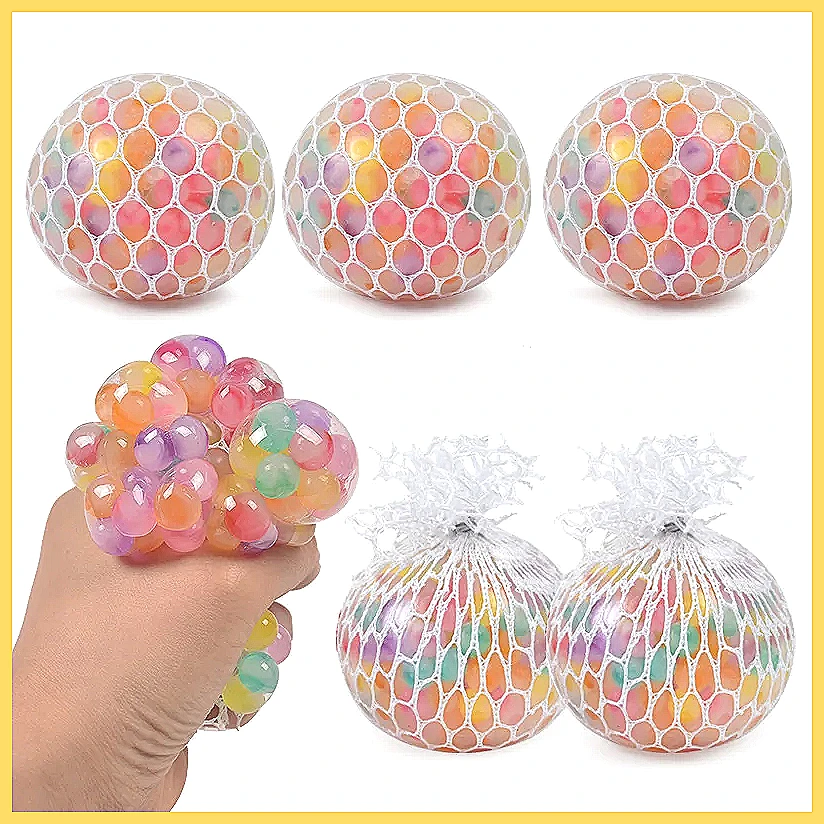 Rainbow Bead Squishy Fidget Ba - Party Games Adults Funny recension och pris