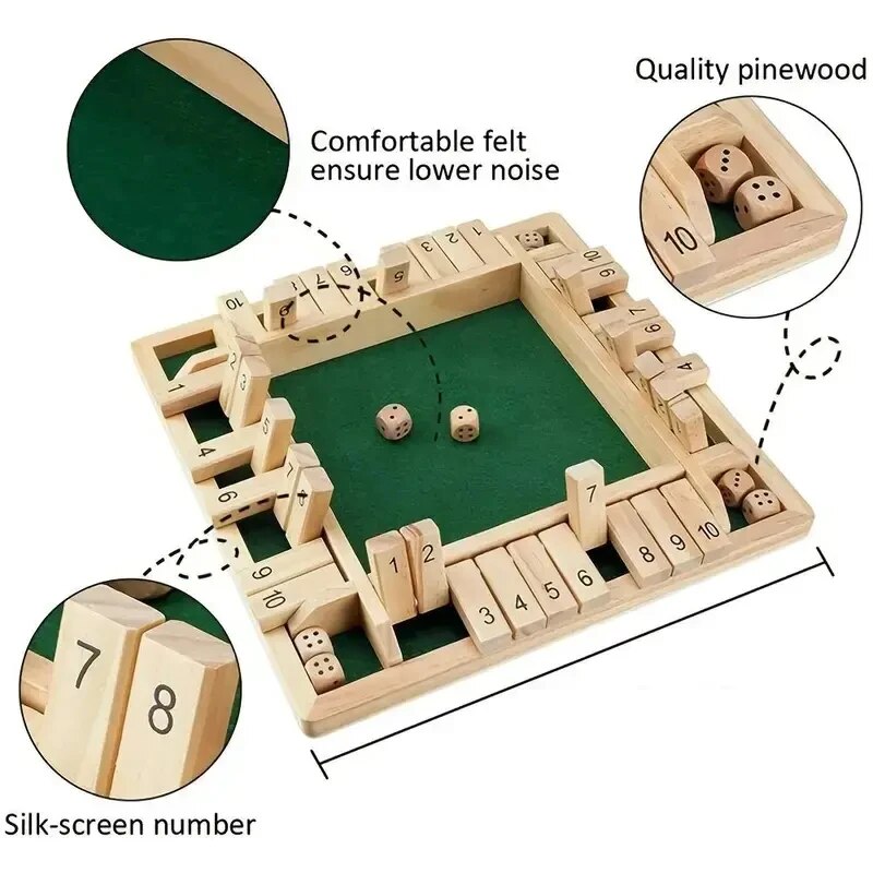 Deluxe Four Sided 10 Numbers S - Party Games Adults Drinking recension och pris