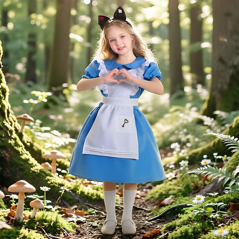 Children Girls Blue Alice Wond - Party Games Alice In Wonderland recension och pris